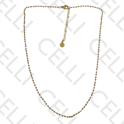 Colar de Aço simples - missangas miyuki