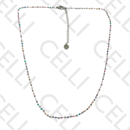 Colar de Aço simples - missangas miyuki