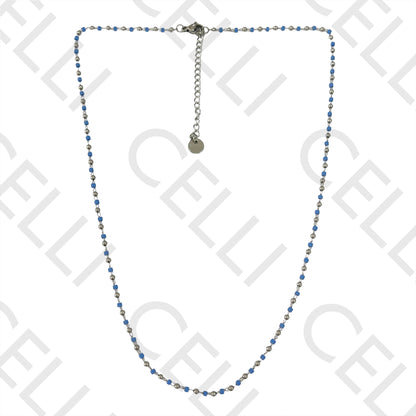 Colar de Aço simples - missangas miyuki