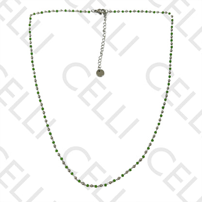 Colar de Aço simples - missangas miyuki