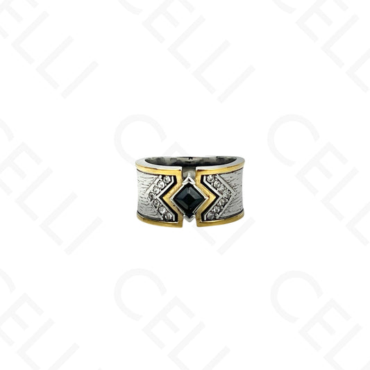 Anillo de Acero Inoxidable - brillantes