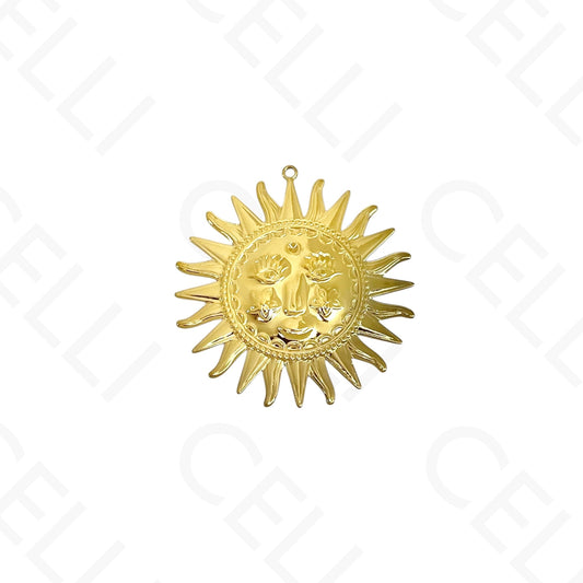Medalla de Acero - sol con rostro (1 und.)