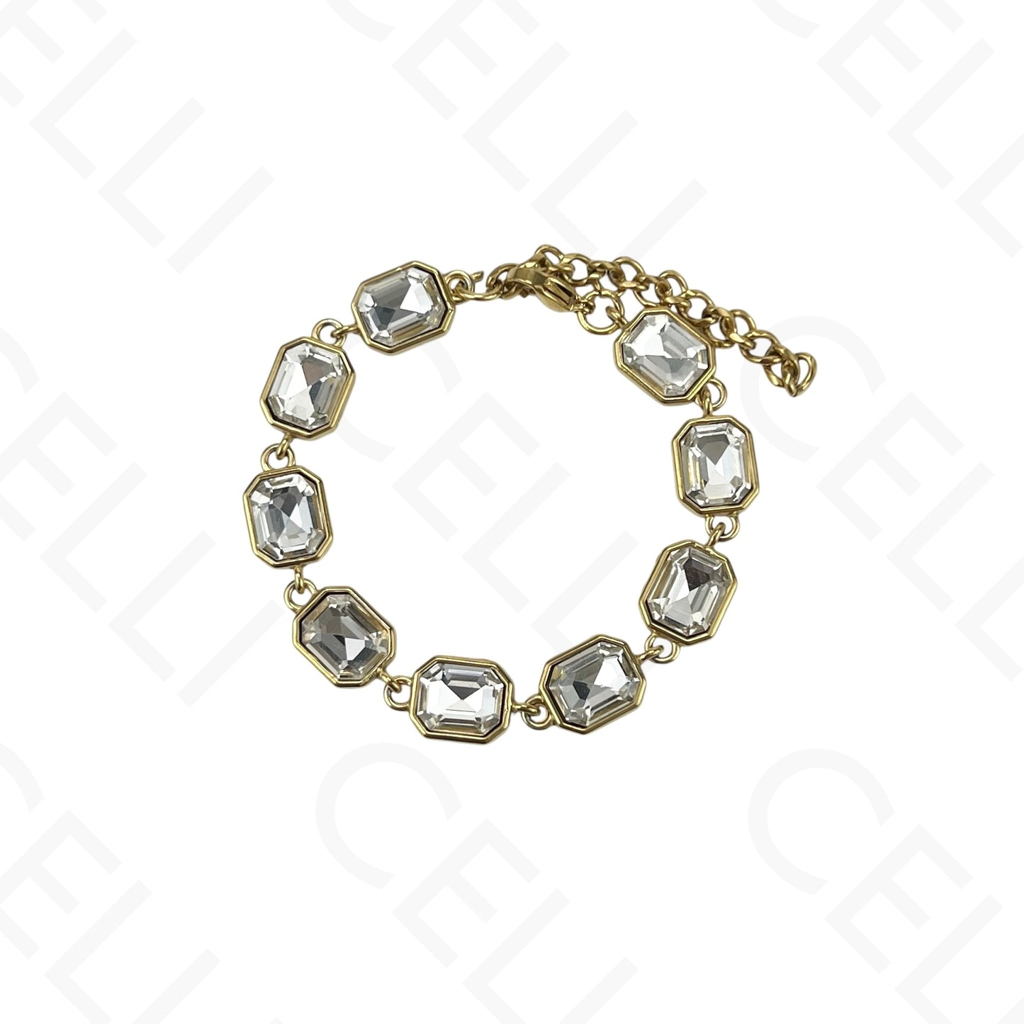 Steel Earring - oval with resin