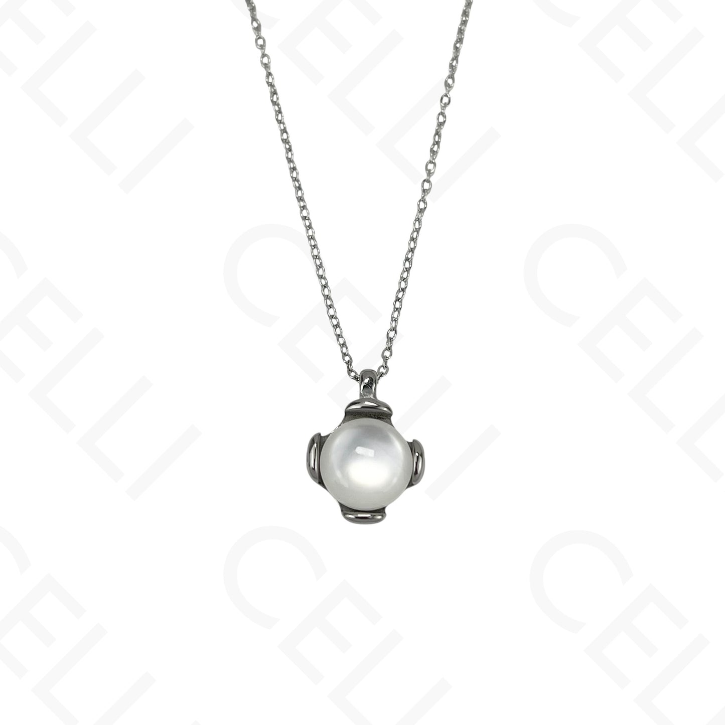 Colar/Brinco de aço - redondo