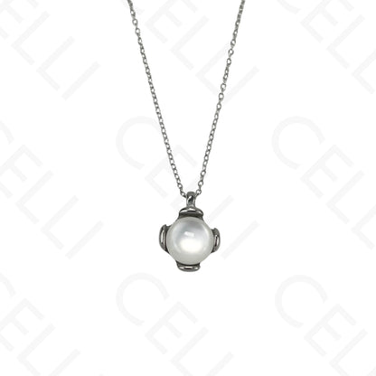 Colar/Brinco de aço - redondo