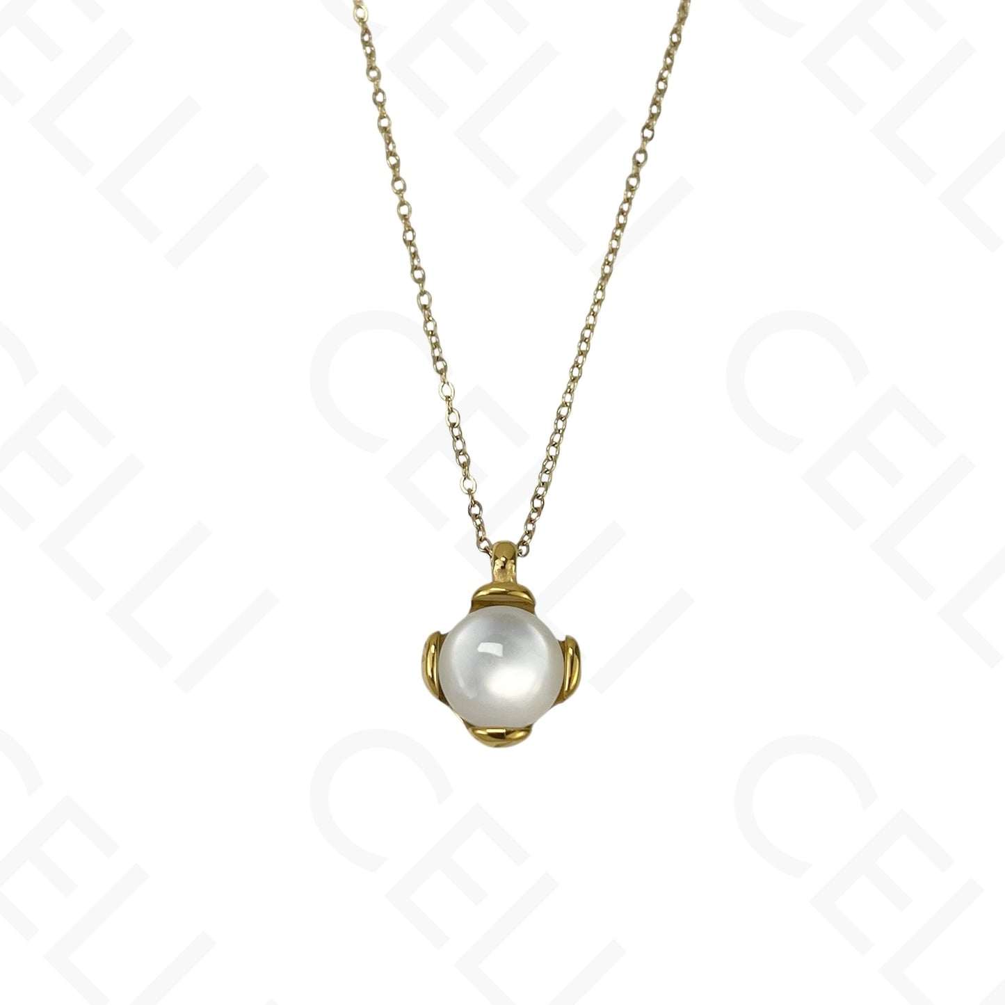 Colar/Brinco de aço - redondo