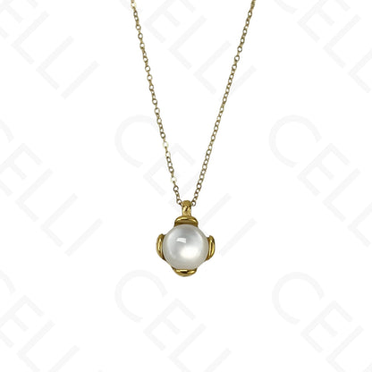 Colar/Brinco de aço - redondo