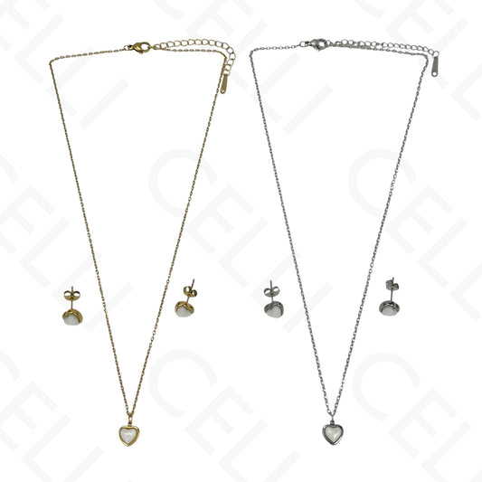 钢制耳环 - 心形