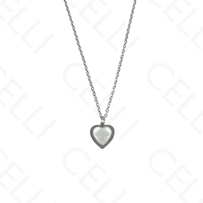 钢制耳环 - 心形