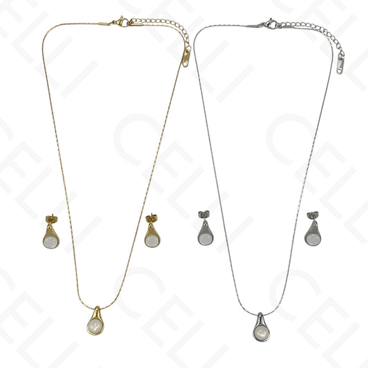 钢制耳环 - 水滴形