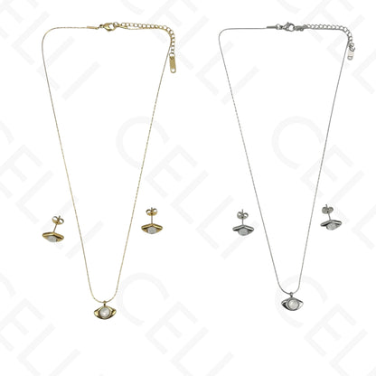 Colar/Brinco de aço - olho