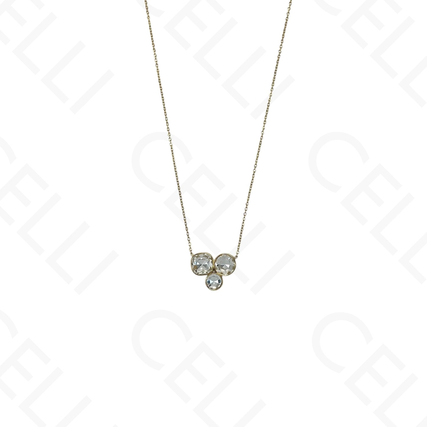 Collar de acero - 3 brillantes