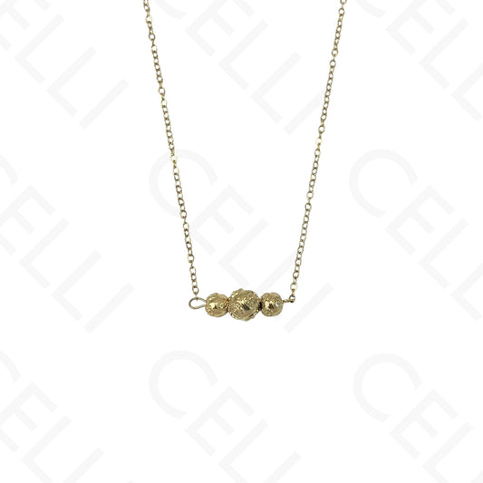 Steel necklace - 3 Viana balls