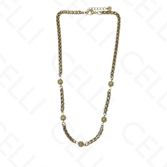 Steel necklace - Viana balls with spacer