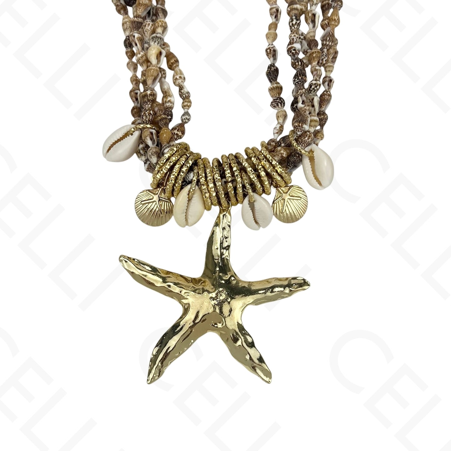 Colar de moda - búzios e estrela do mar
