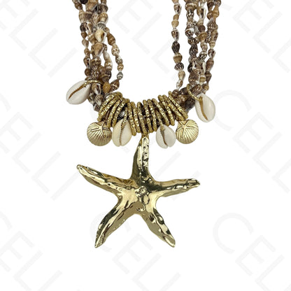 Colar de moda - búzios e estrela do mar