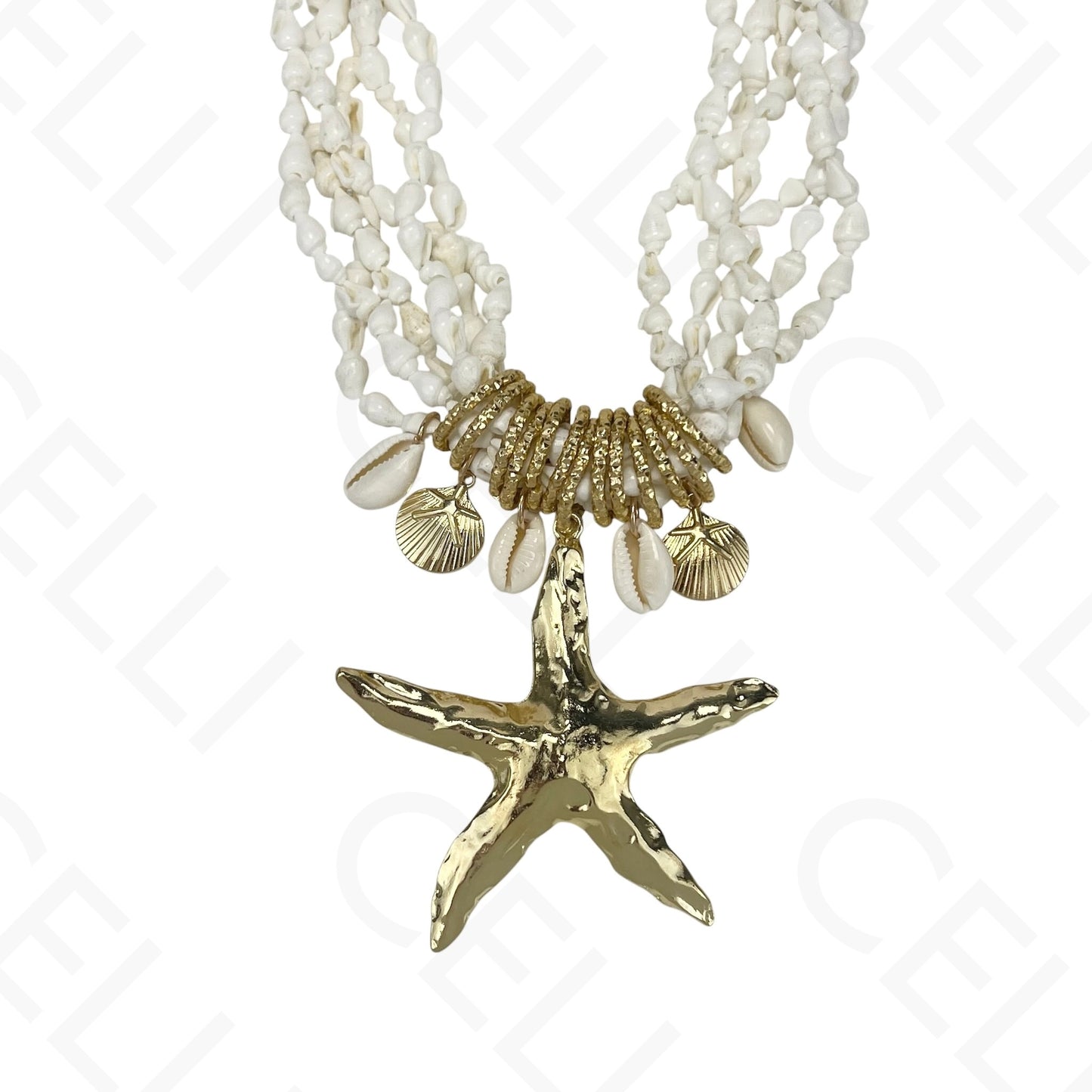 Colar de moda - búzios e estrela do mar