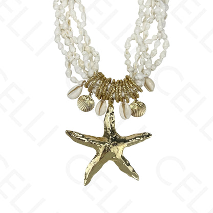 Colar de moda - búzios e estrela do mar