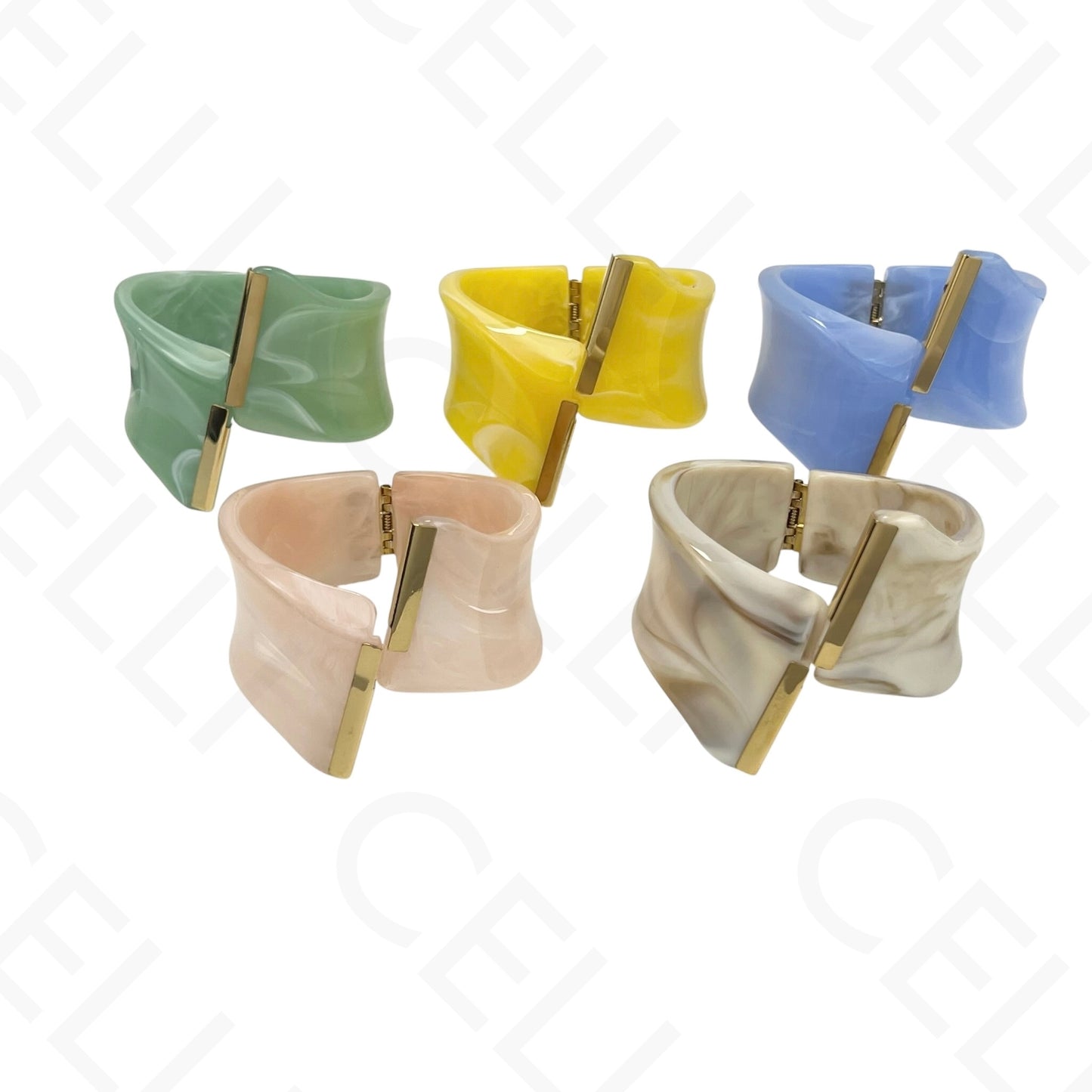 Brazalete de acero - resina con terminales de acero