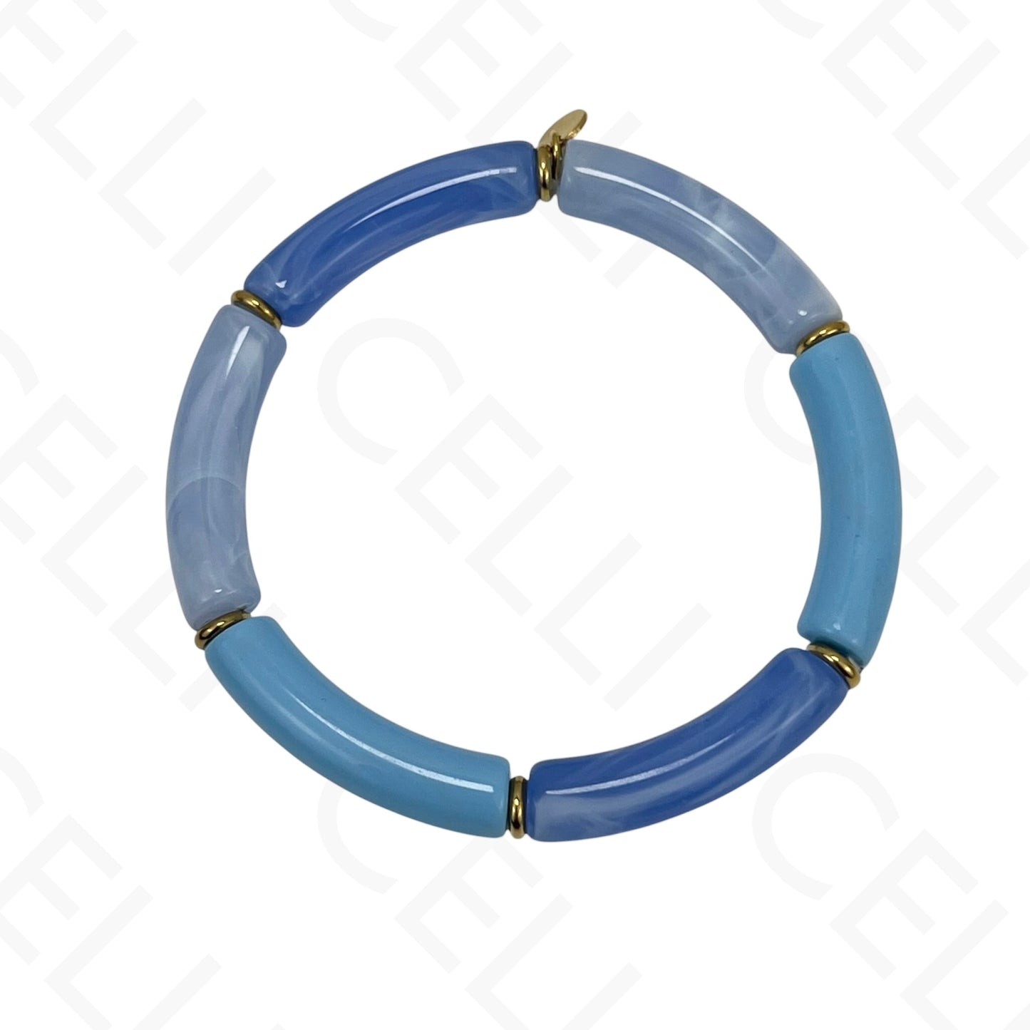 Bracelete de Aço - resina, elástico