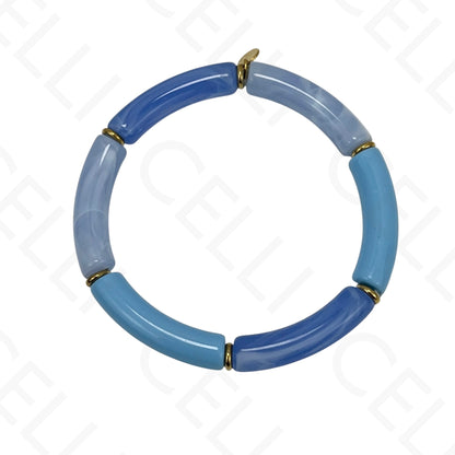 Bracelete de Aço - resina, elástico