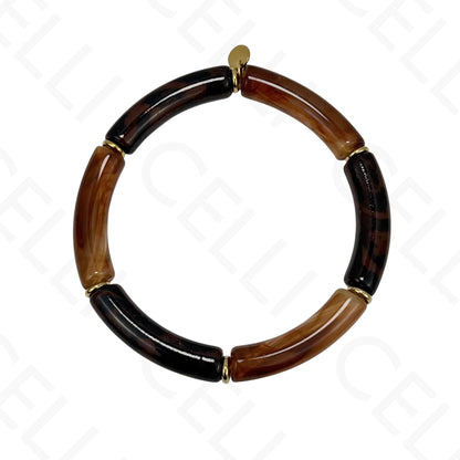 Bracelete de Aço - resina, elástico