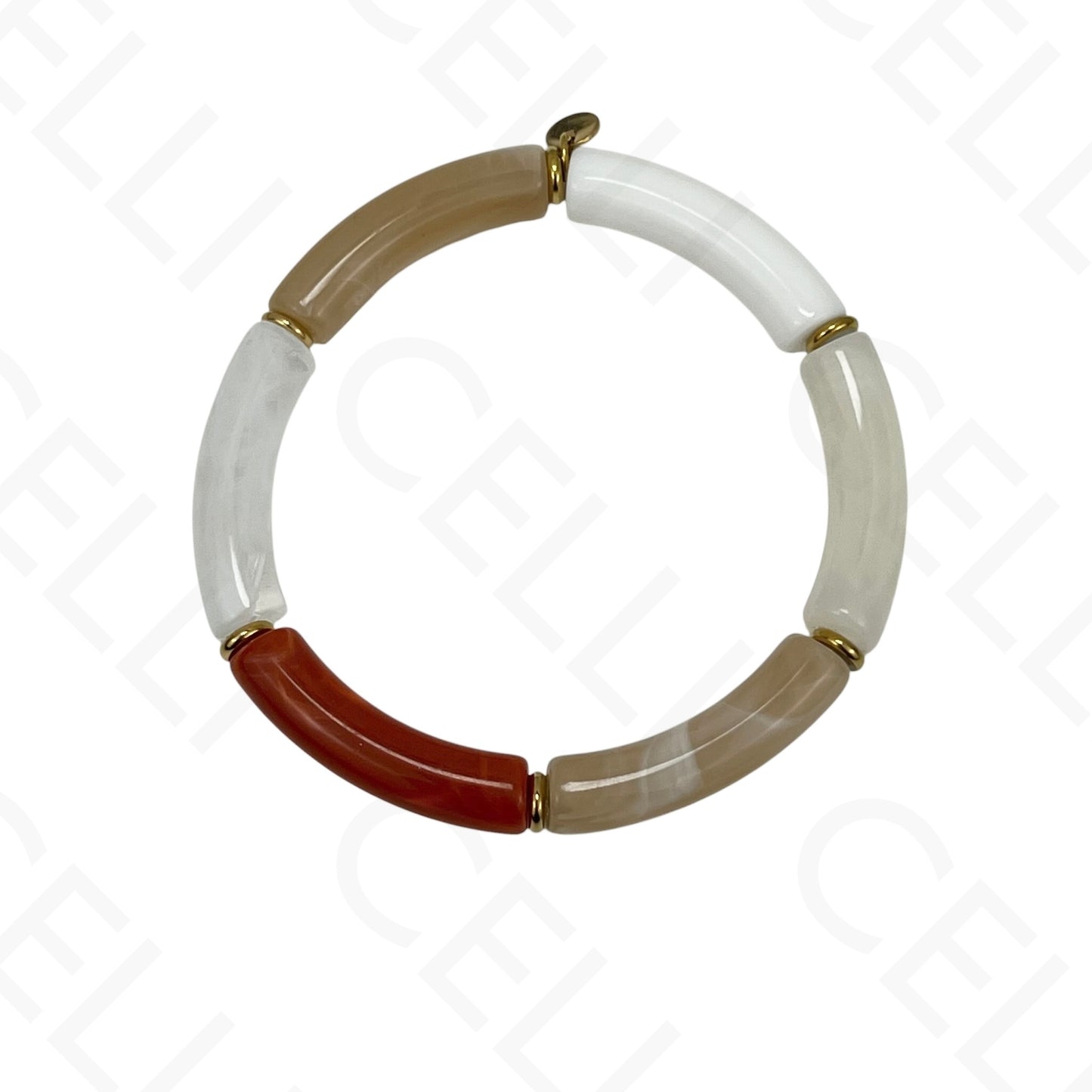 Bracelete de Aço - resina, elástico