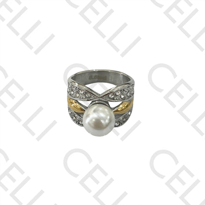 Steel Ring (dual color) - pearl