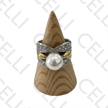 Steel Ring (dual color) - pearl