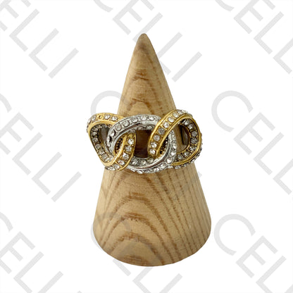 Anillo de acero (doble color) - cadena