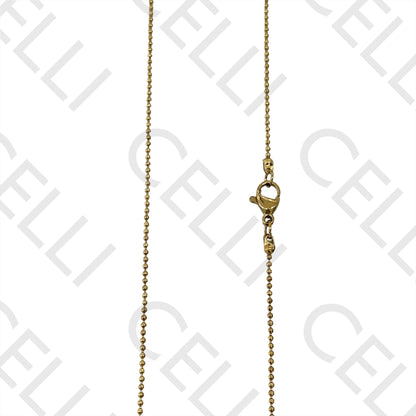 Colar de Aço Simples - bolinhas fino 1.2mm