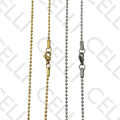 Colar de Aço Simples - bolinhas 2mm