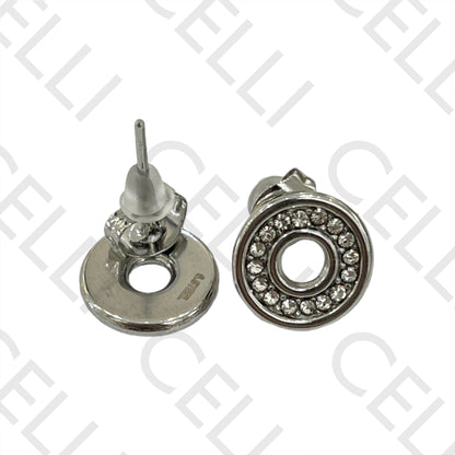 Steel Earring - circle with brilliants