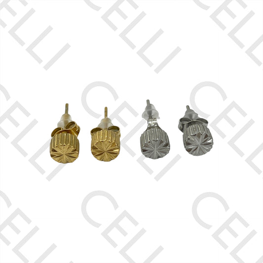 Steel Earring with Charm - Detailed