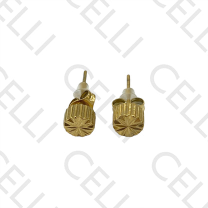 Steel Earring with Charm - Detailed