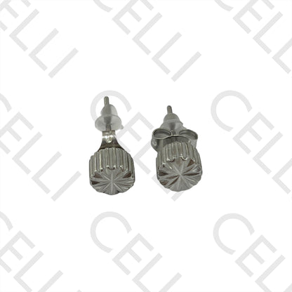 Steel Earring with Charm - Detailed