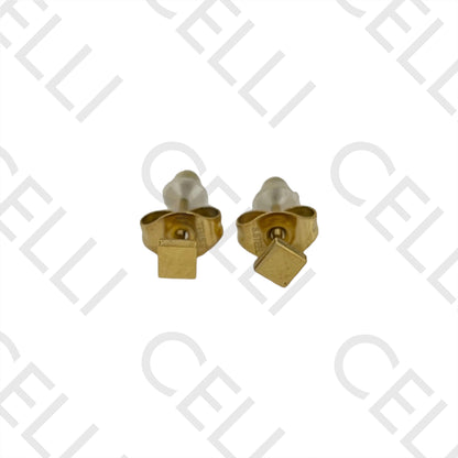 Brinco de Aço com medalhinha - quadrado