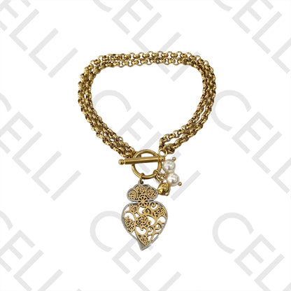 钢制项链/手链/耳环 - 维亚纳之心