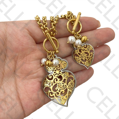 钢制项链/手链/耳环 - 维亚纳之心