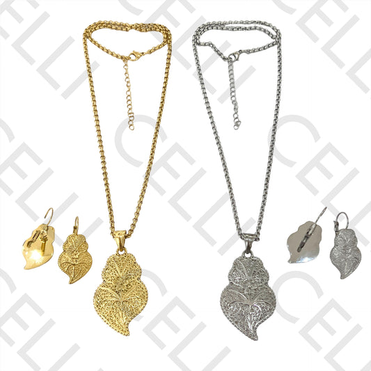 Steel Necklace / Earring - Viana Heart