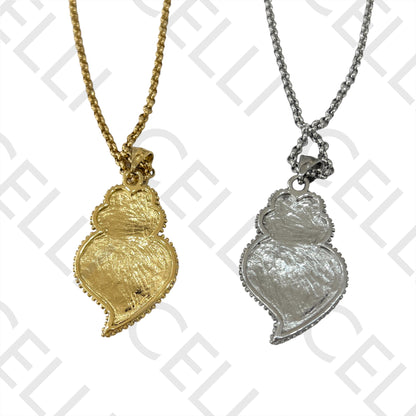 钢制项链/耳环 - 维亚纳之心