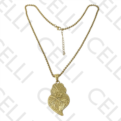 钢制项链/耳环 - 维亚纳之心