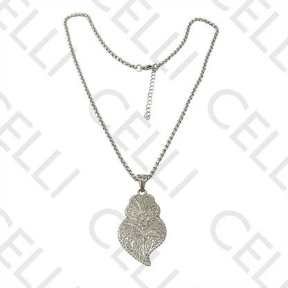 钢制项链/耳环 - 维亚纳之心