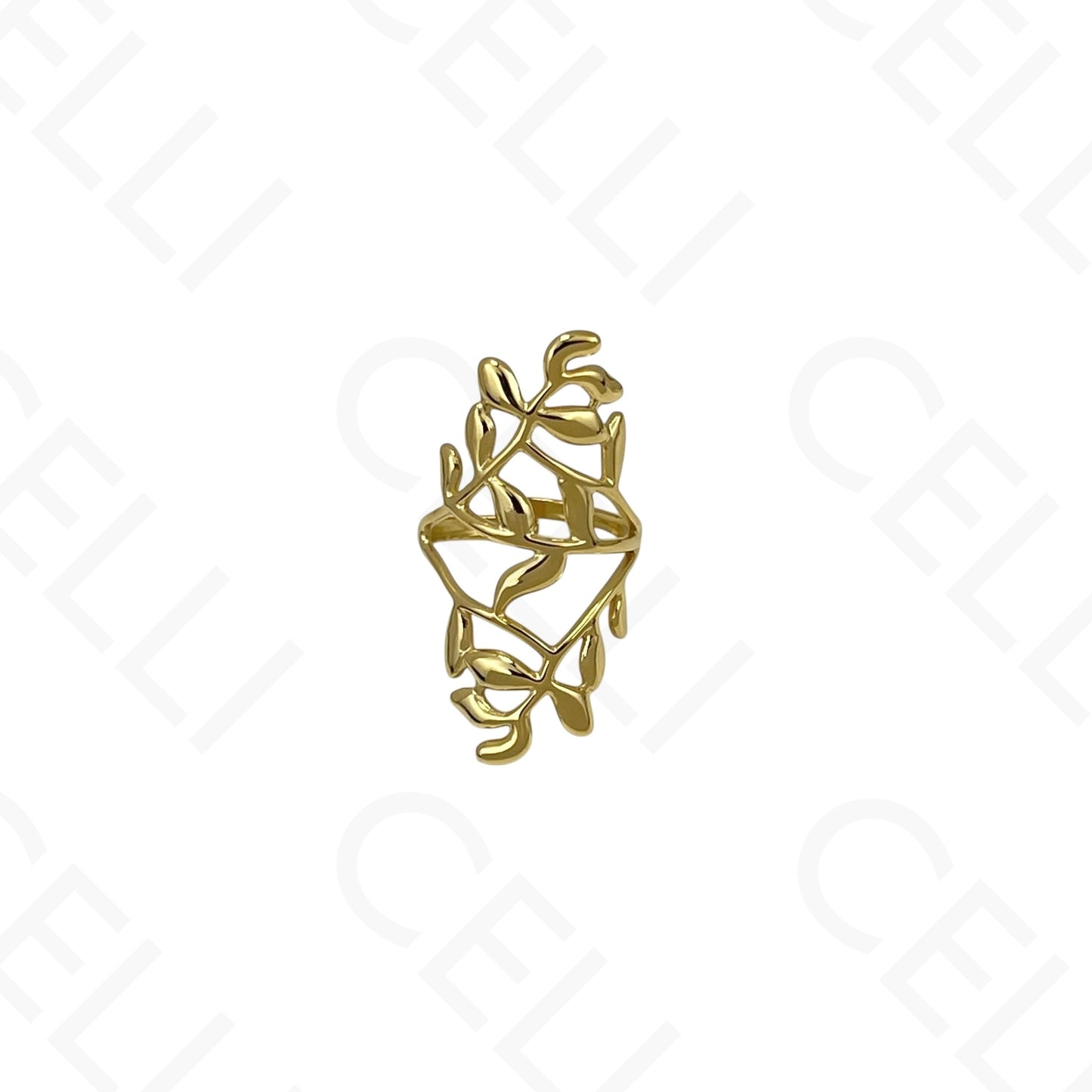 Anillo de acero ajustable - hoja ancha