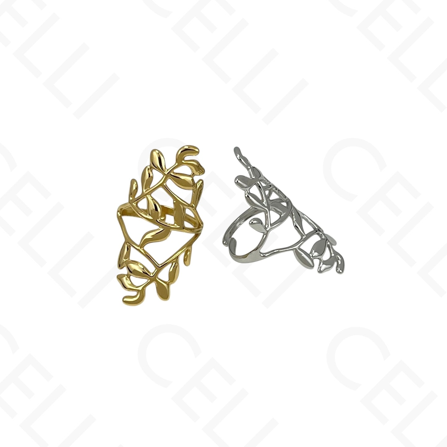 Anillo de acero ajustable - hoja ancha