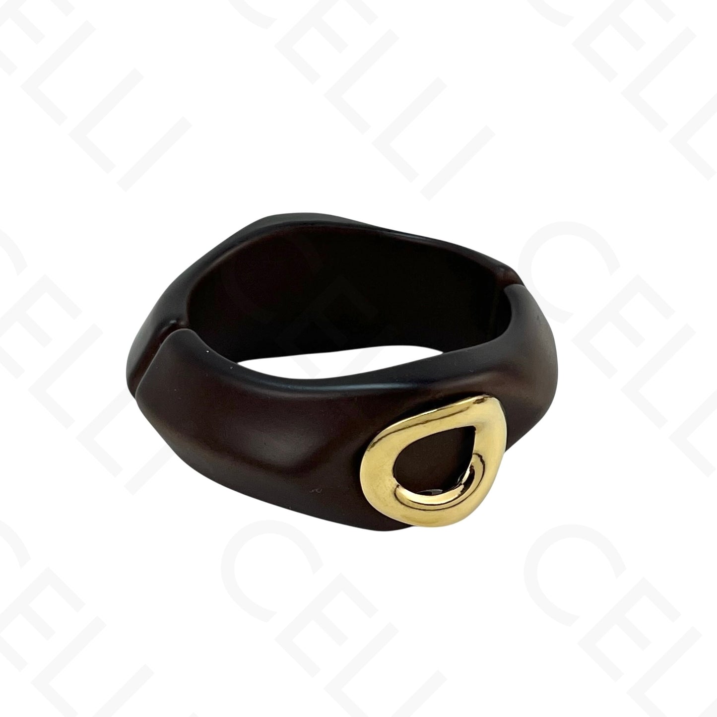 Bracelete de Aço - resina matte com acabamentos de aço