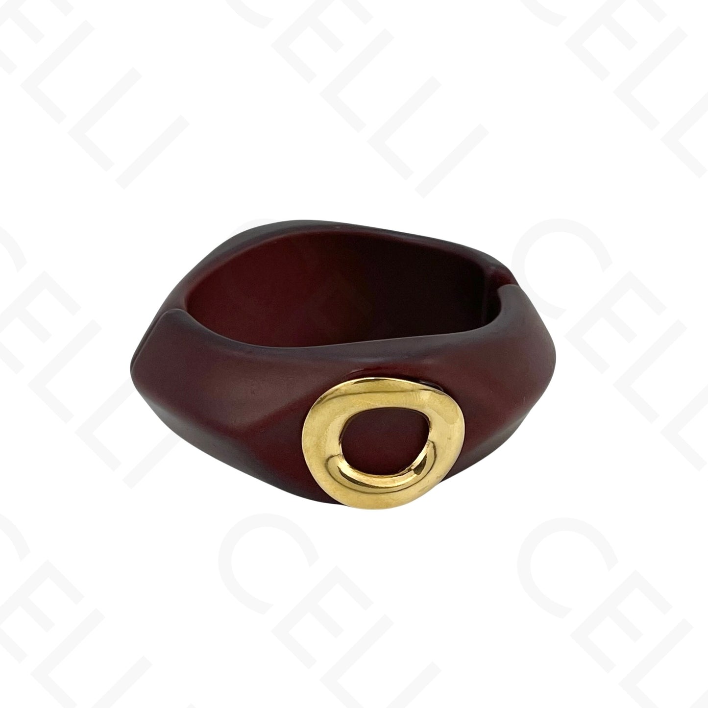 Bracelete de Aço - resina matte com acabamentos de aço
