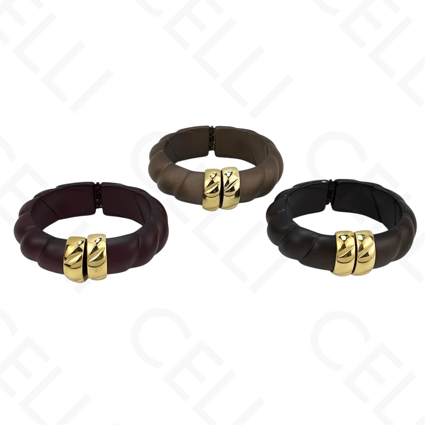 Brazalete de acero - resina con terminales de acero