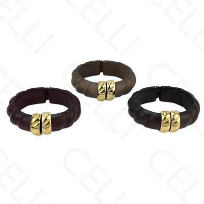 Brazalete de acero - resina con terminales de acero