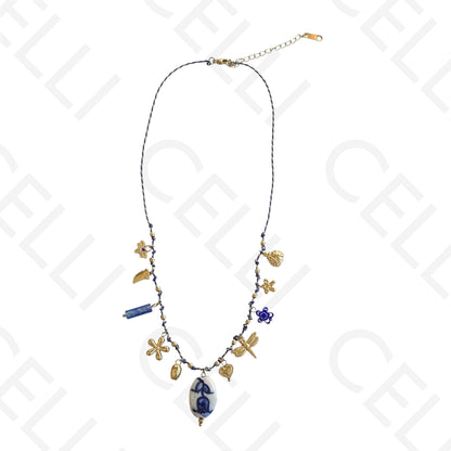 Steel necklace - large fish pendant